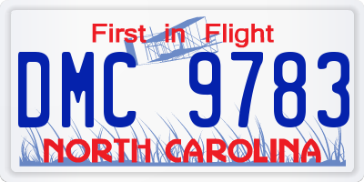 NC license plate DMC9783