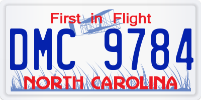 NC license plate DMC9784