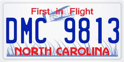 NC license plate DMC9813