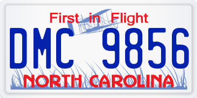 NC license plate DMC9856