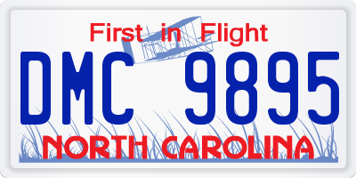 NC license plate DMC9895