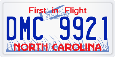 NC license plate DMC9921