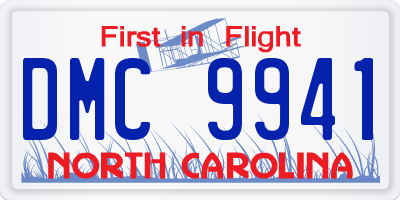NC license plate DMC9941