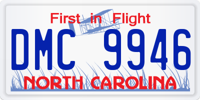 NC license plate DMC9946
