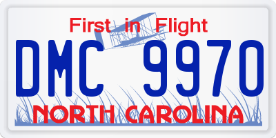 NC license plate DMC9970