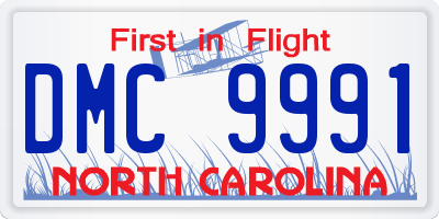 NC license plate DMC9991