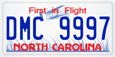 NC license plate DMC9997