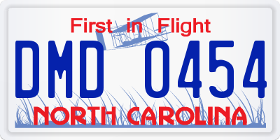 NC license plate DMD0454