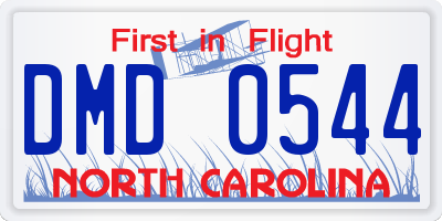 NC license plate DMD0544