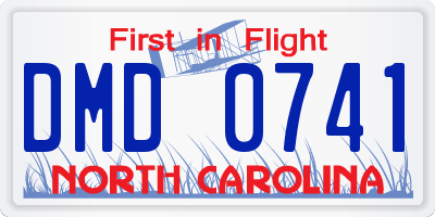 NC license plate DMD0741