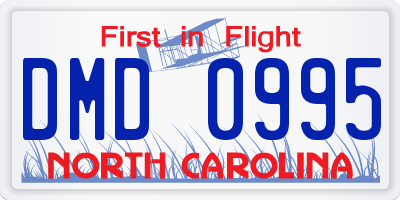 NC license plate DMD0995
