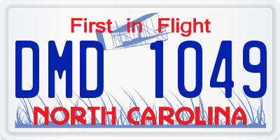NC license plate DMD1049