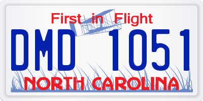 NC license plate DMD1051