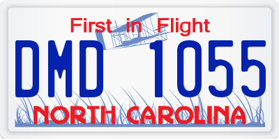 NC license plate DMD1055