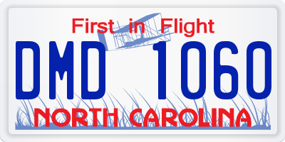 NC license plate DMD1060