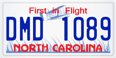 NC license plate DMD1089