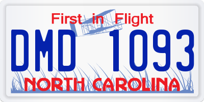 NC license plate DMD1093
