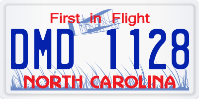 NC license plate DMD1128