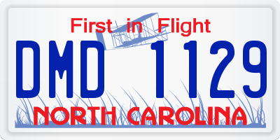 NC license plate DMD1129