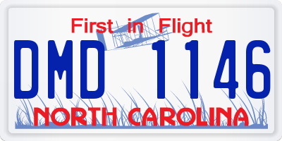 NC license plate DMD1146