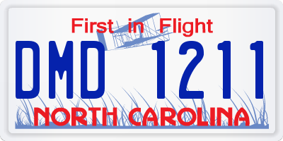 NC license plate DMD1211