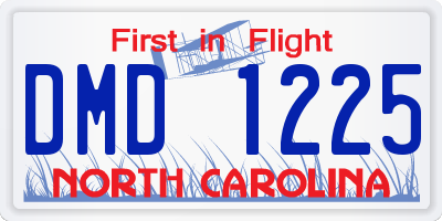 NC license plate DMD1225