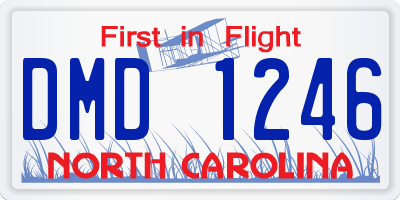 NC license plate DMD1246