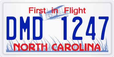 NC license plate DMD1247