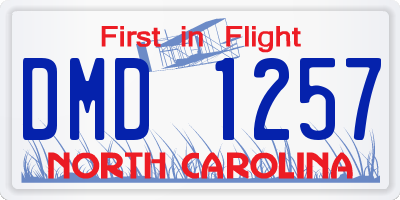 NC license plate DMD1257