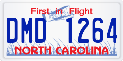 NC license plate DMD1264