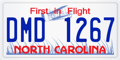 NC license plate DMD1267