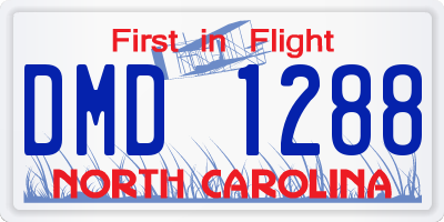 NC license plate DMD1288