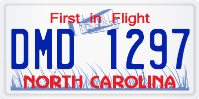 NC license plate DMD1297