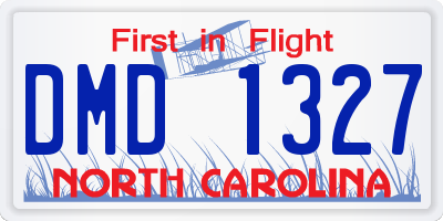NC license plate DMD1327