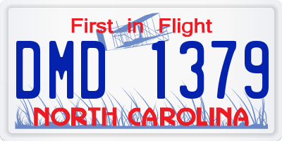 NC license plate DMD1379