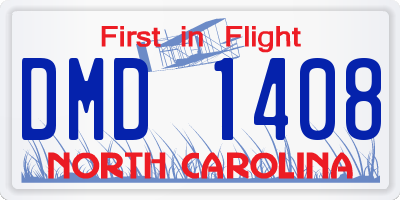NC license plate DMD1408