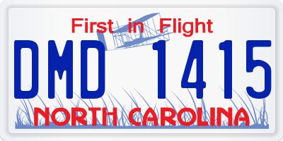 NC license plate DMD1415