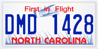 NC license plate DMD1428
