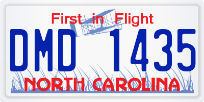NC license plate DMD1435