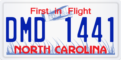 NC license plate DMD1441