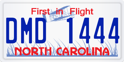 NC license plate DMD1444