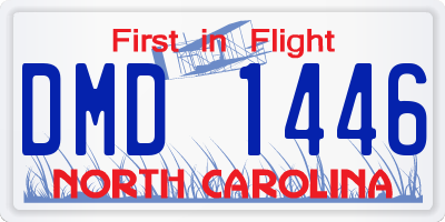 NC license plate DMD1446