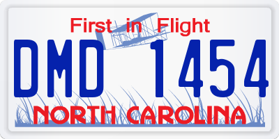 NC license plate DMD1454