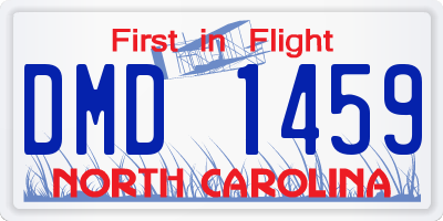 NC license plate DMD1459