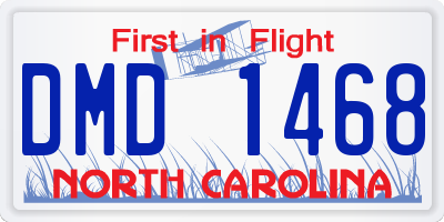 NC license plate DMD1468