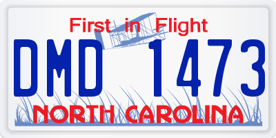 NC license plate DMD1473