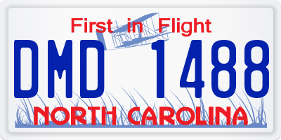 NC license plate DMD1488