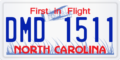 NC license plate DMD1511