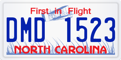 NC license plate DMD1523