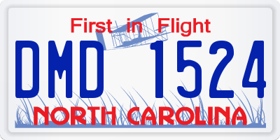 NC license plate DMD1524